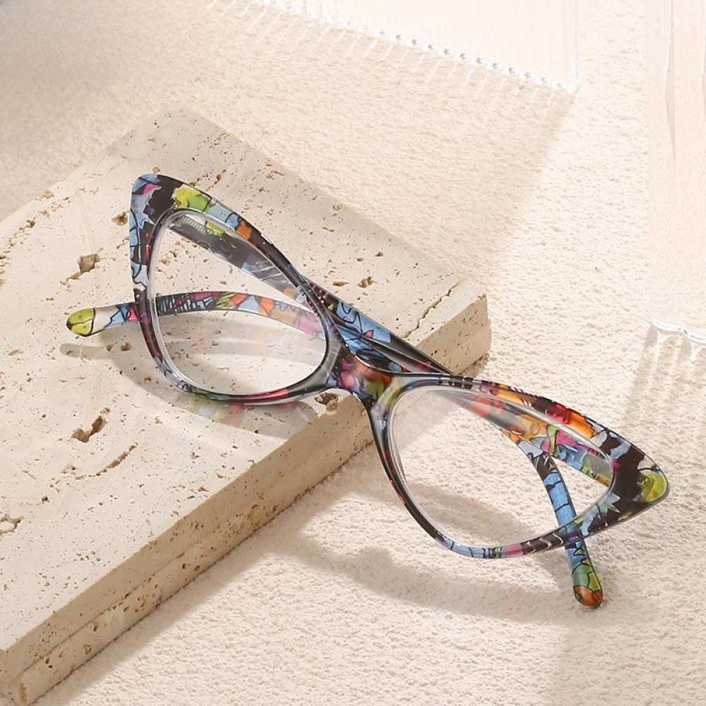 Women Cat Eye Reading Glasses Blue Light Blocking Ladies Spring Hinge Readers