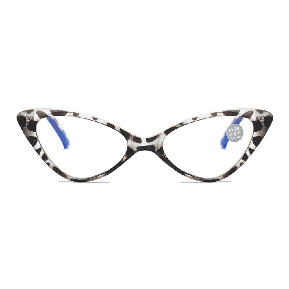 Retro Cat Eye Reading Glasses for Women Ladies Anti-Blue Light Spring Hinge Readers