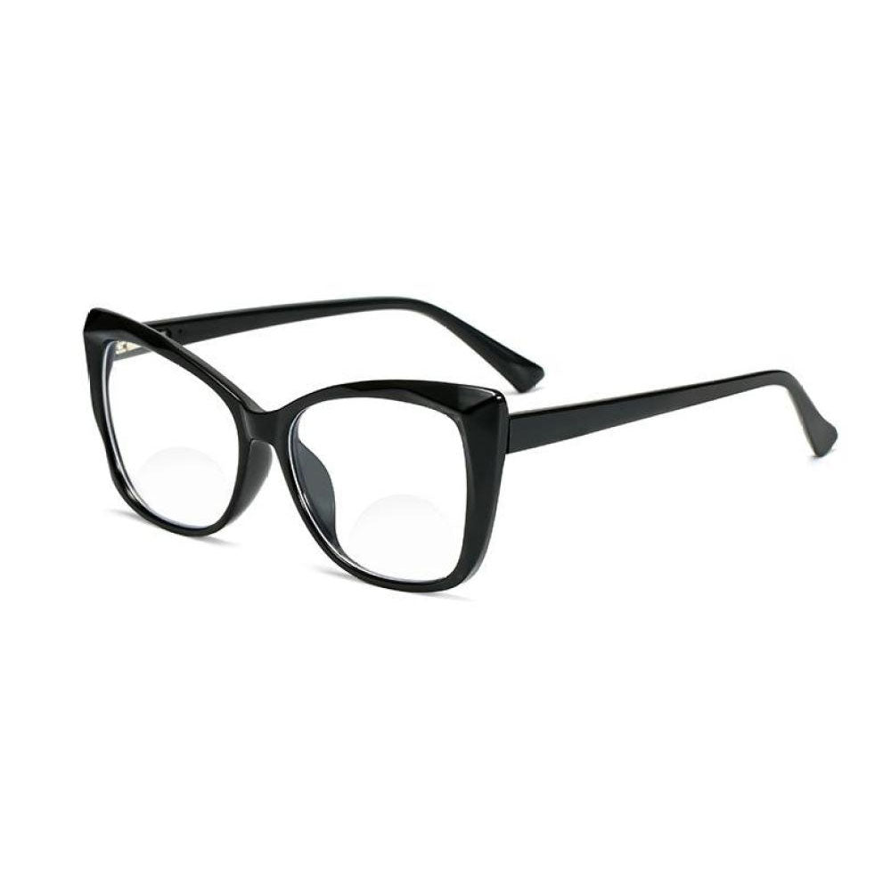 Women Cat Eye Bifocal Reading Glasses Retro Oversized Spring Hinge Readers