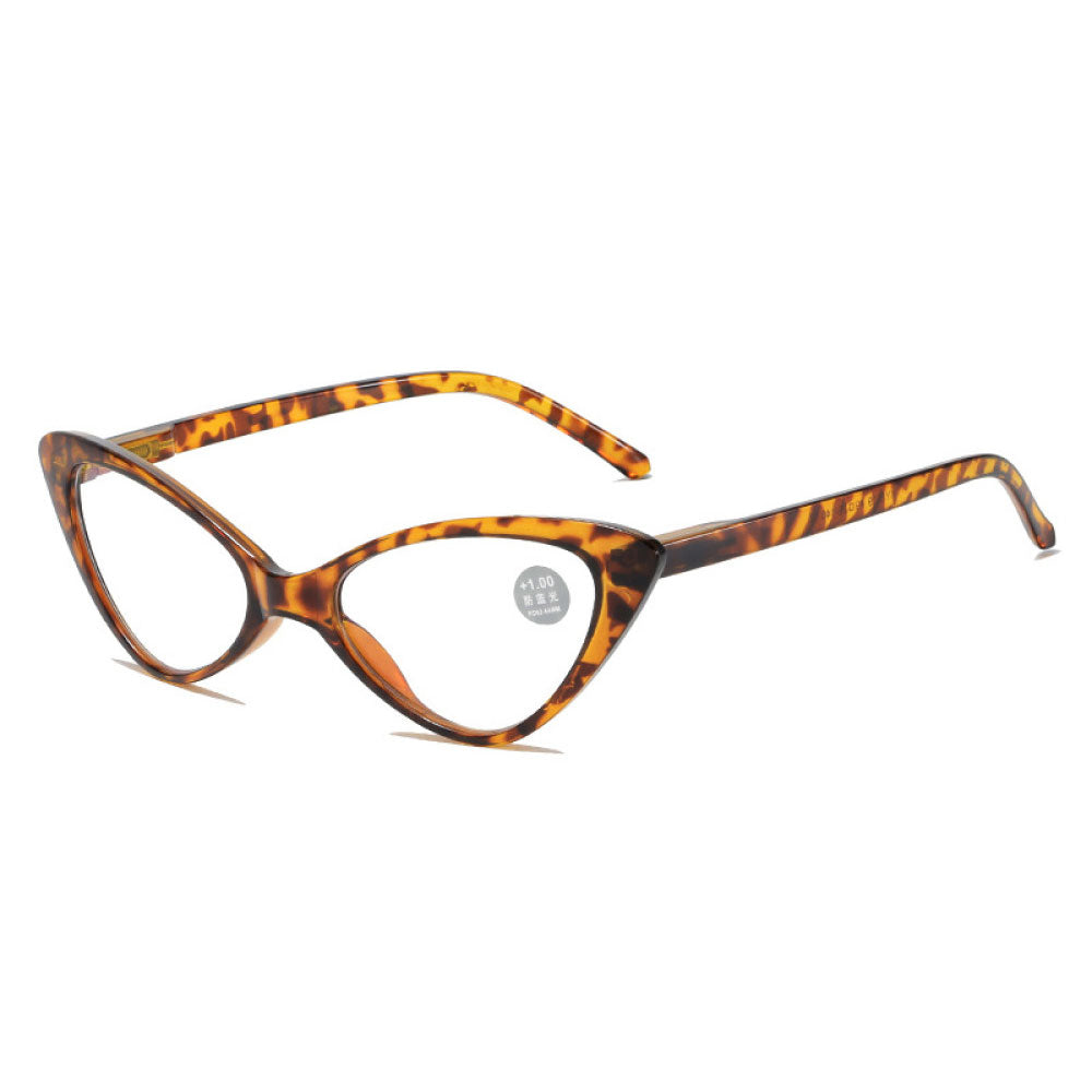 Retro Cat Eye Reading Glasses for Women Ladies Anti-Blue Light Spring Hinge Readers