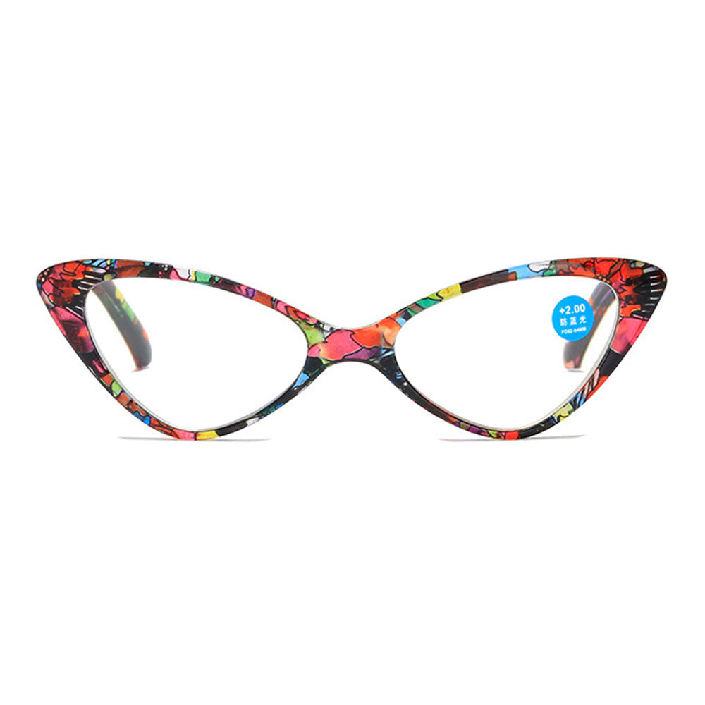 Retro Cat Eye Reading Glasses for Women Ladies Anti-Blue Light Spring Hinge Readers