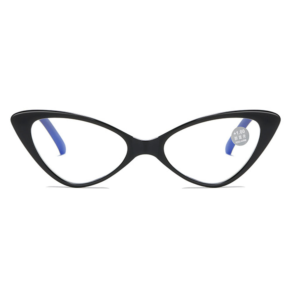 Retro Cat Eye Reading Glasses for Women Ladies Anti-Blue Light Spring Hinge Readers