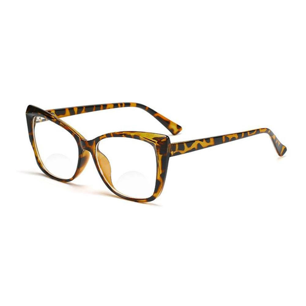 Women Cat Eye Bifocal Reading Glasses Retro Oversized Spring Hinge Readers