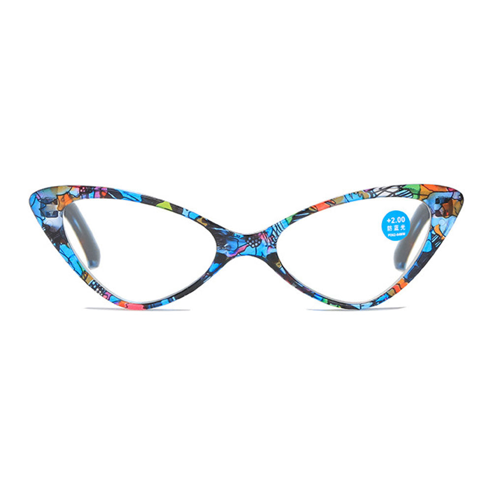 Retro Cat Eye Reading Glasses for Women Ladies Anti-Blue Light Spring Hinge Readers