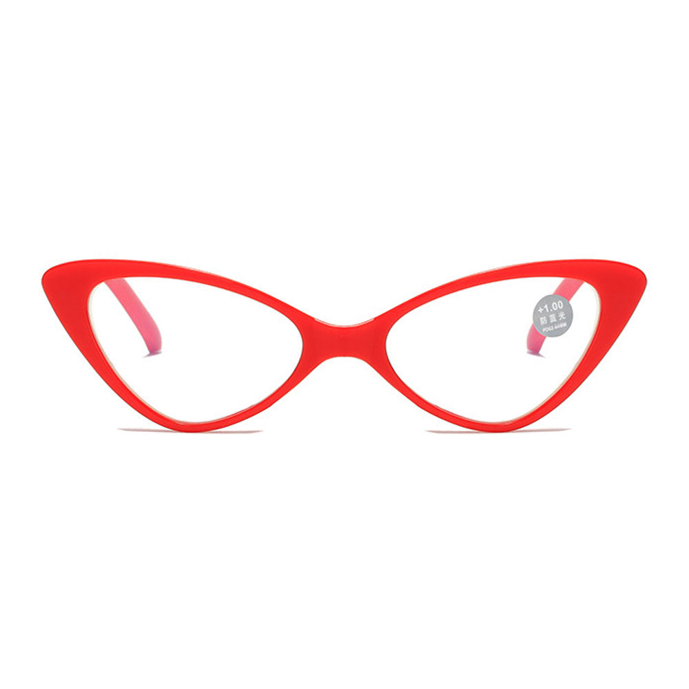 Retro Cat Eye Reading Glasses for Women Ladies Anti-Blue Light Spring Hinge Readers