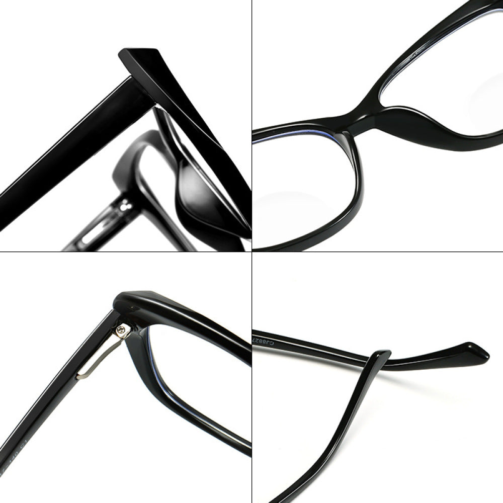 Women Cat Eye Bifocal Reading Glasses Retro Oversized Spring Hinge Readers