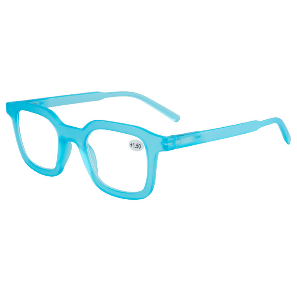 Women Square Reading Glasses Men Oversized Clear Candy Color Fashion Classic Spring Hinges Readers HD